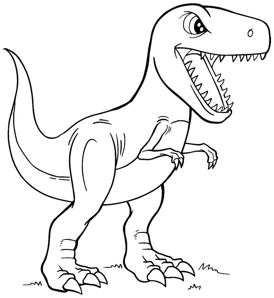 Desenhos de T-Rex para colorir - Bora Colorir